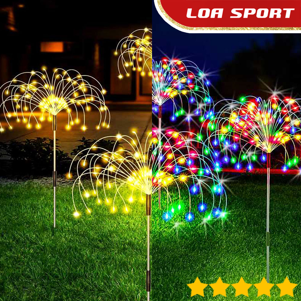 Lampu Hias Taman Tancap Model Kembang Api Solar Panel Fireworks Lights