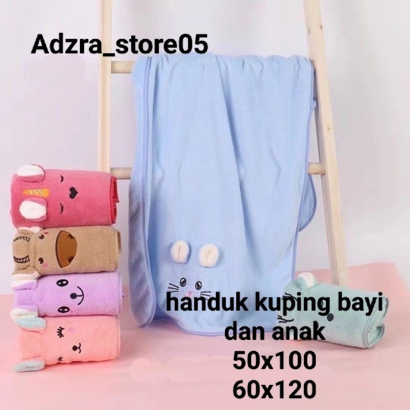 promo!!! handuk mandi bayi dan anak kuping timbul microfiber