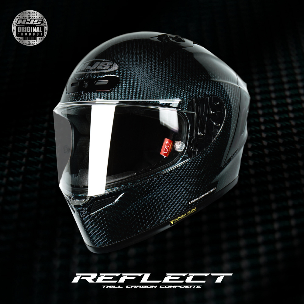 NJS ZX-1R CARBON TWILL REFLECT Blue - Helm Full Face (FREE PINLOCK ) - Helm Fullface | NJS ZR | NJS 