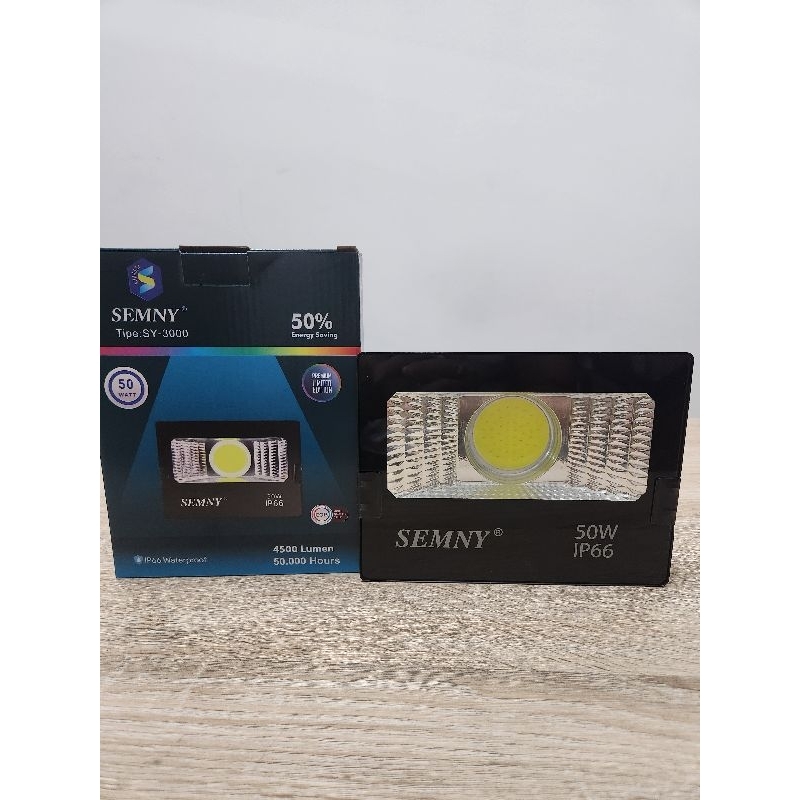KAP LAMPU SOROT / TEMBAK LED MATA COB 50 WATT IP66