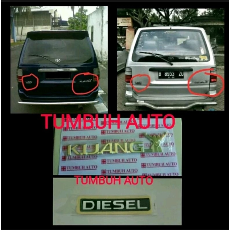 Emblem Tanduk Kijang Diesel Tanduk Kijang Belakang Kijang Kapsul super long short  1997 - 2004 97 - 