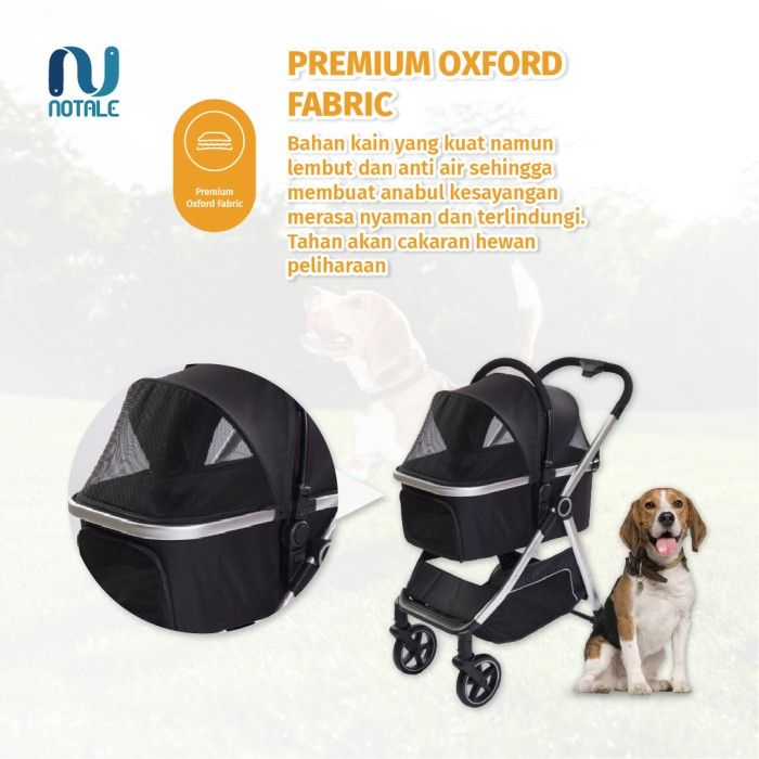 Notale Dokuma Pet Stroller Foldable 2 in 1 NTL-PS106 (PC500) Hewan Kucing Anjing