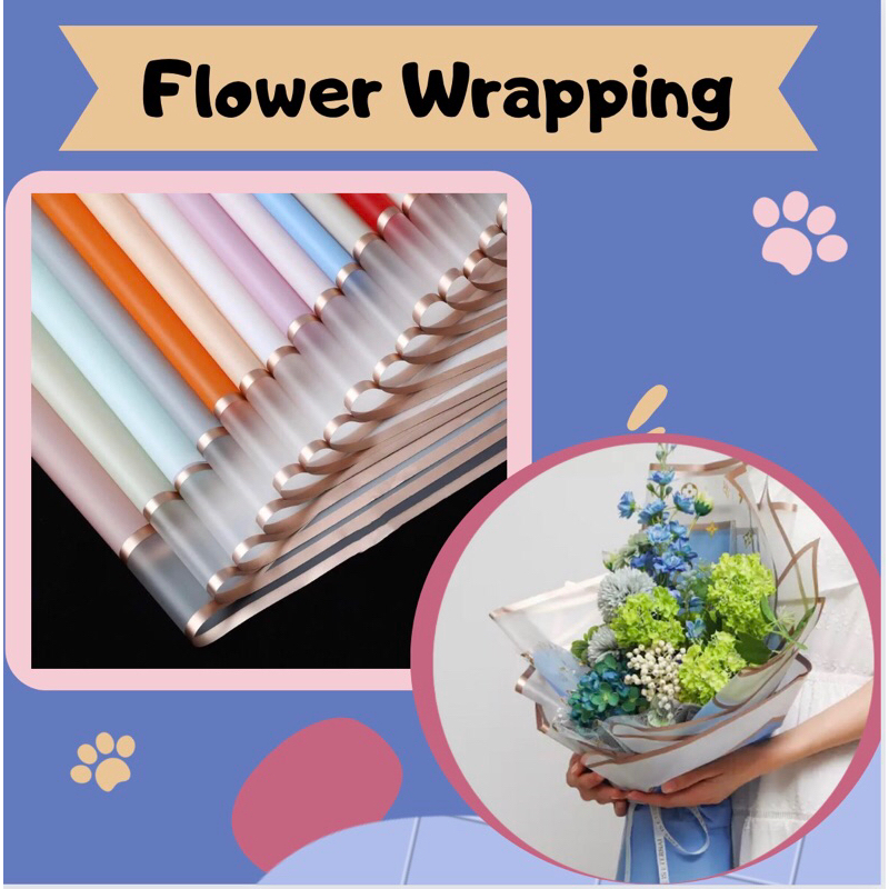 

FLOWER WRAPPING DOUBLE LIST GOLD KERTAS BOUQUET DUA LIST KERTAS HAND BUKET