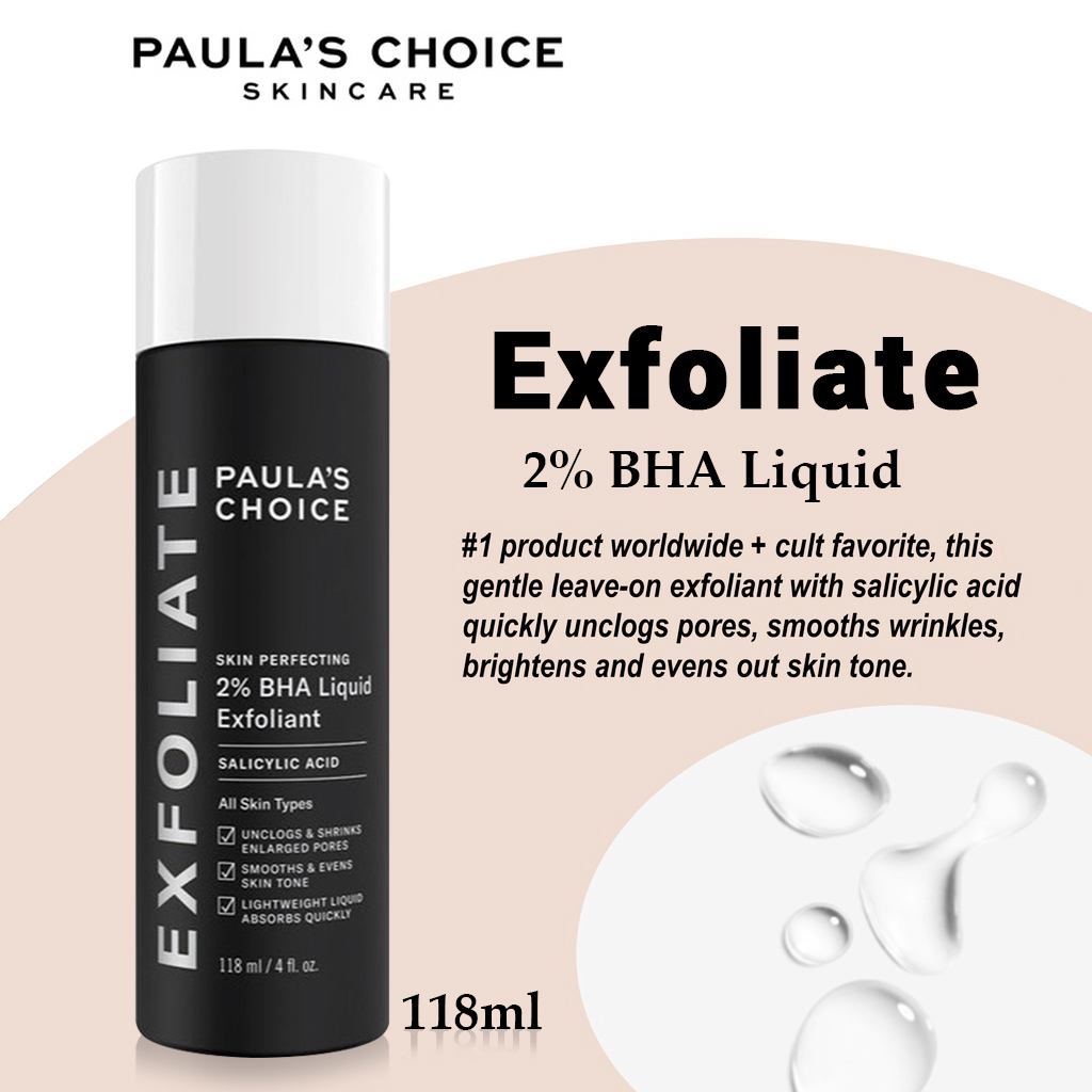Paula's Choice Skin Perfecting 2% BHA Liquid Exfoliant - 118ml ( Paulas Choice 2% bha Toner Exfoliant) Mencegah Jerawat /Acne
