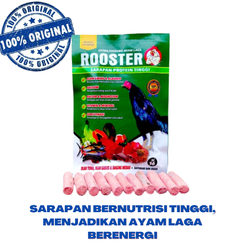 ROOSTER EXTRA FOODING AYAM LAGA ISI 16 BUTIR