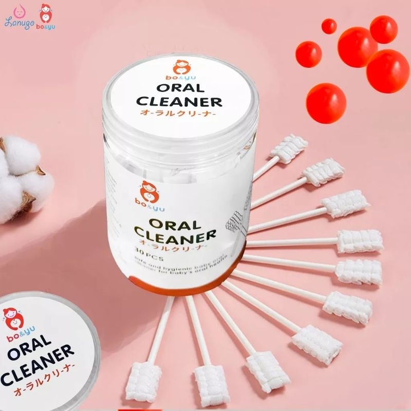 Pembersih Mulut Bayi / Baby Mouth Cleaner / Oral Cleaner Kapas Batang Sikat Gigi Sikat Bayi Lidah Untuk Bayi 0-3 Tahun / Pembersih Sisa Asi di Mulut