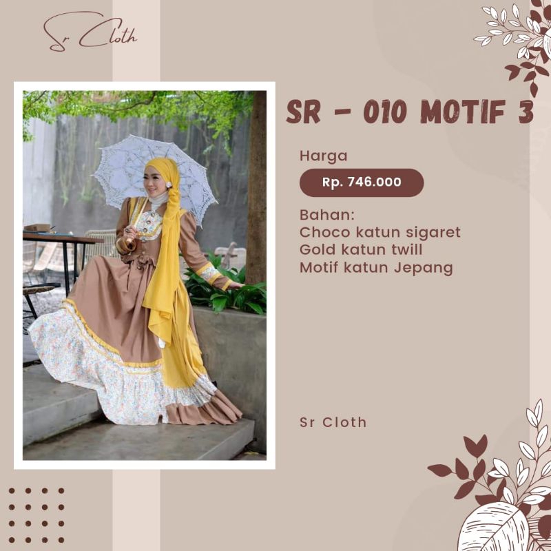 Gamis SR cloth SR-010 MOTIF 3 / Gamis SR-cloth / SR- Cloth / GAMIS KEKINIAN