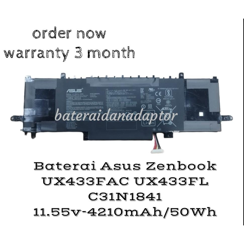 Baterai Asus Zenbook UX433FAC UX433FL C31N1841