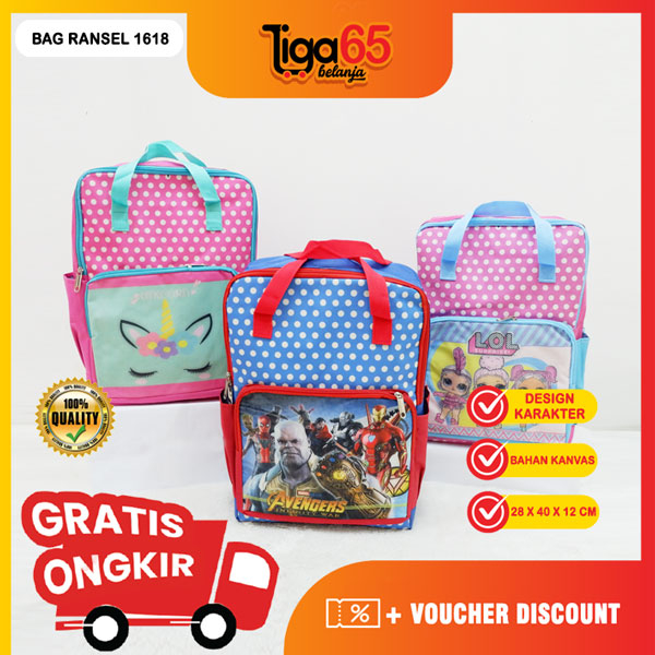 TAS RANSEL / Backpack / Tas Punggung / Ransel / Tas Anak / Karakter / Bag 1618