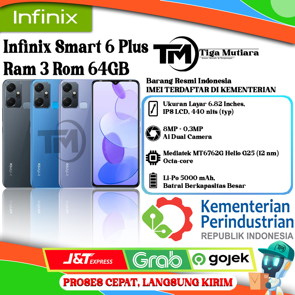 Infinix Smart 6 Plus Ram 3 Rom 64GB