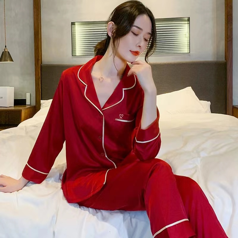 2023 Versi Korea Baru Bingsi Ms. Bingsi Pajamas/Red Home Service Set