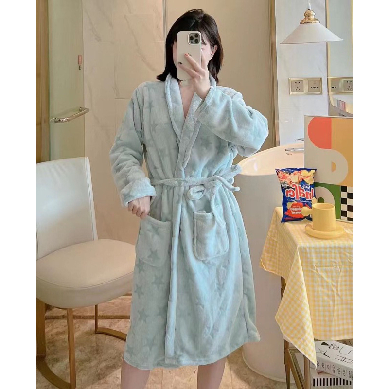 JC- Set Kimono Bulu Handuk Import  / Kimono handuk wanita import