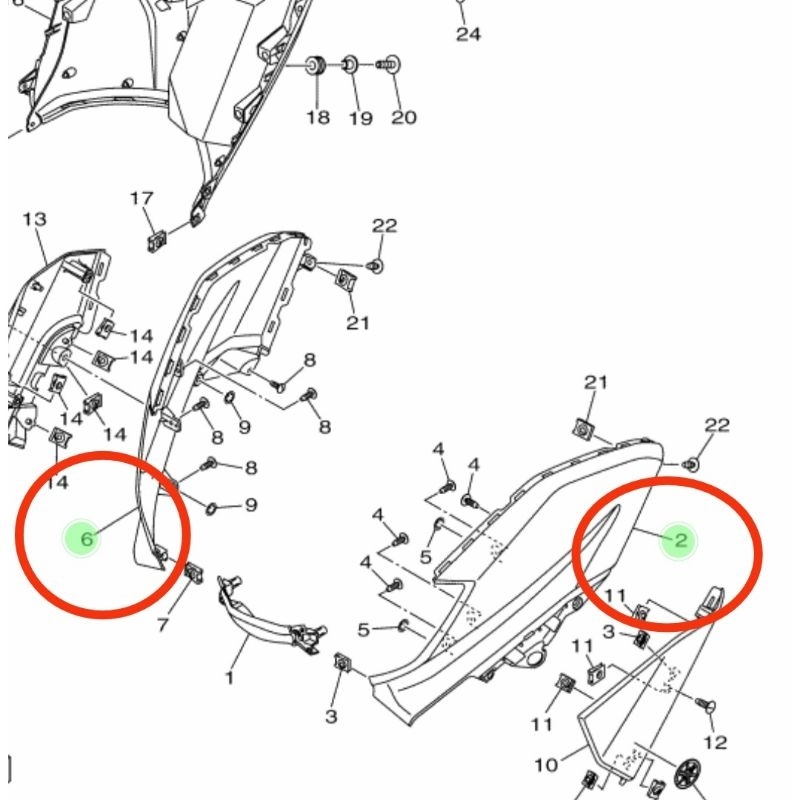 COVER BODY DEPAN COWLING KANAN KIRI NMAX N-MAX NMAX ABU DOFF 2DP-P2 ORIGINAL YAMAHA