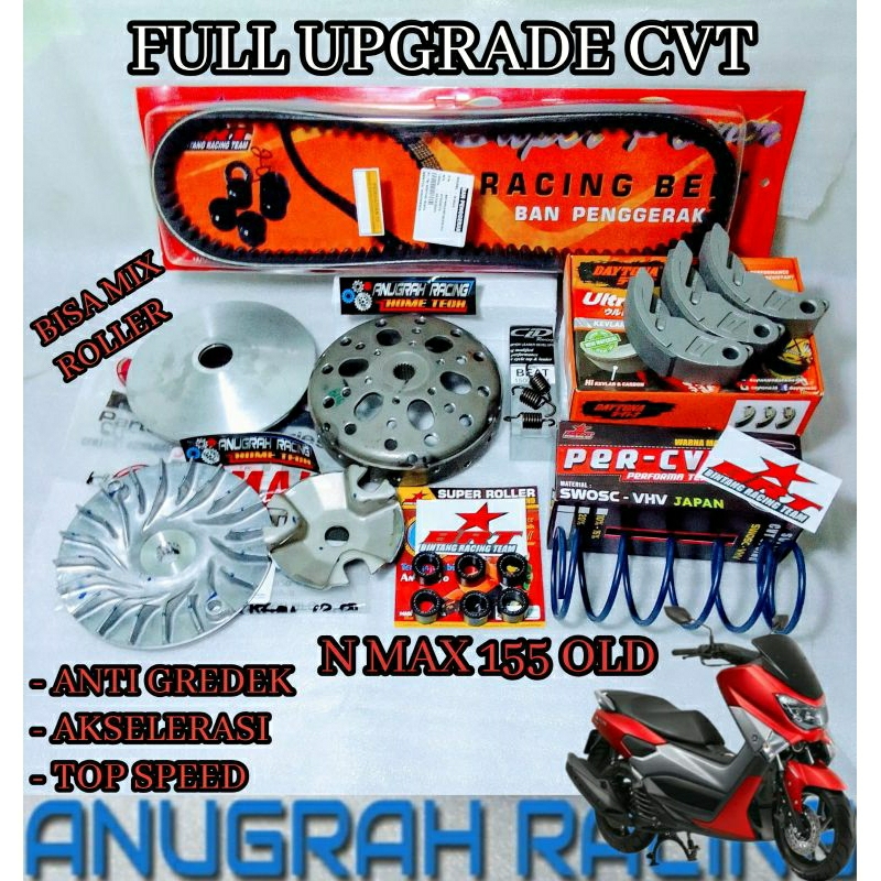 FULL UPGRADE CVT KIRIAN YAMAHA N MAX 155 OLD ALL NEW NMAX AEROX 155 ALL NEW AEROX LEXI 125 MANGKOK G