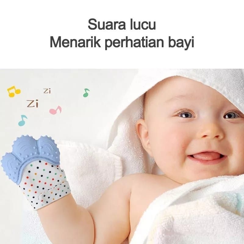 Sarung Tangan Teether  Bayi Gigitan Mainan Mitten Baby Glove