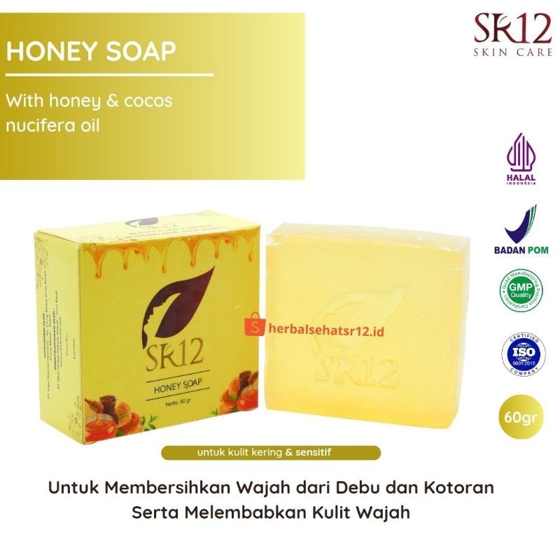 HONEY SOAP SR12 - SABUN WAJAH - SABUN MUKA PENCERAH KULIT KERING DAN SENSITIF