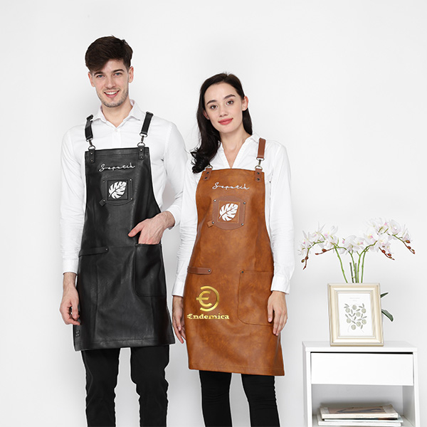 Apron celemek full synthetic leather quantum premium for barista crossback strep leather