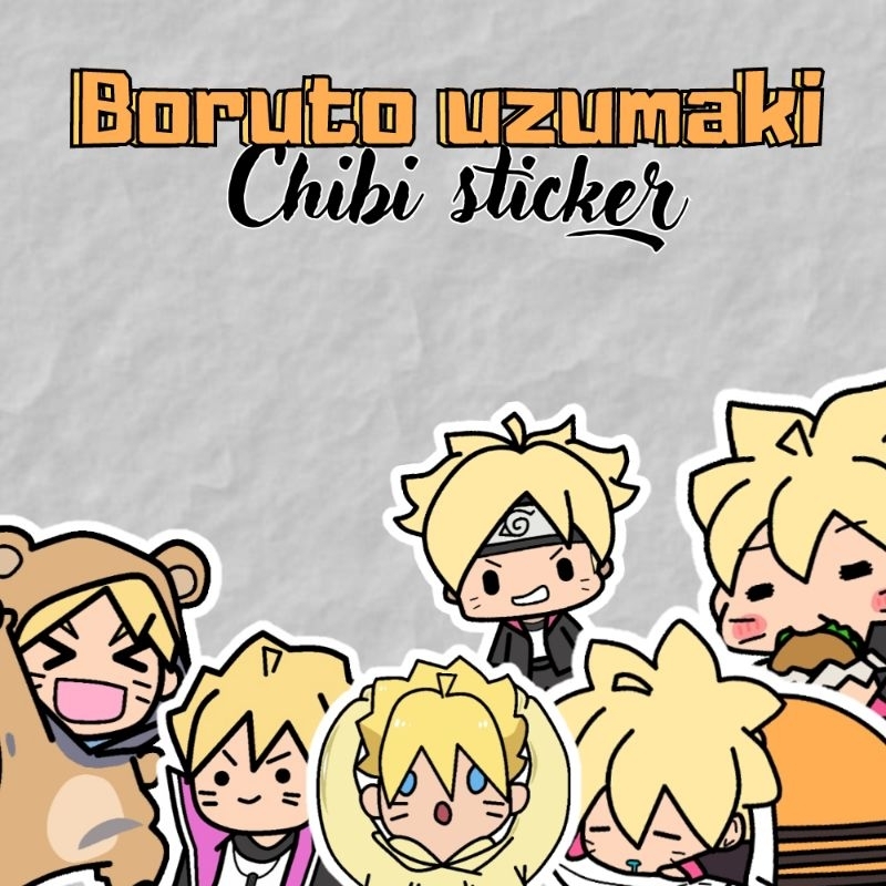 STICKER ANIME CHIBI BORUTO UZUMAKI (WATERPROOF)