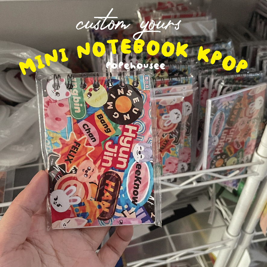 

CUSTOM MINI NOTEBOOK SPIRAL KPOP KPOPERS GROSIR SUPPLIER SOUVENIR bts blackpink stray kids nct dream Le Sserafim nct127 exo wayv seventeen ive red velvet enhypen new jeans treasure army bangtan twice itzy