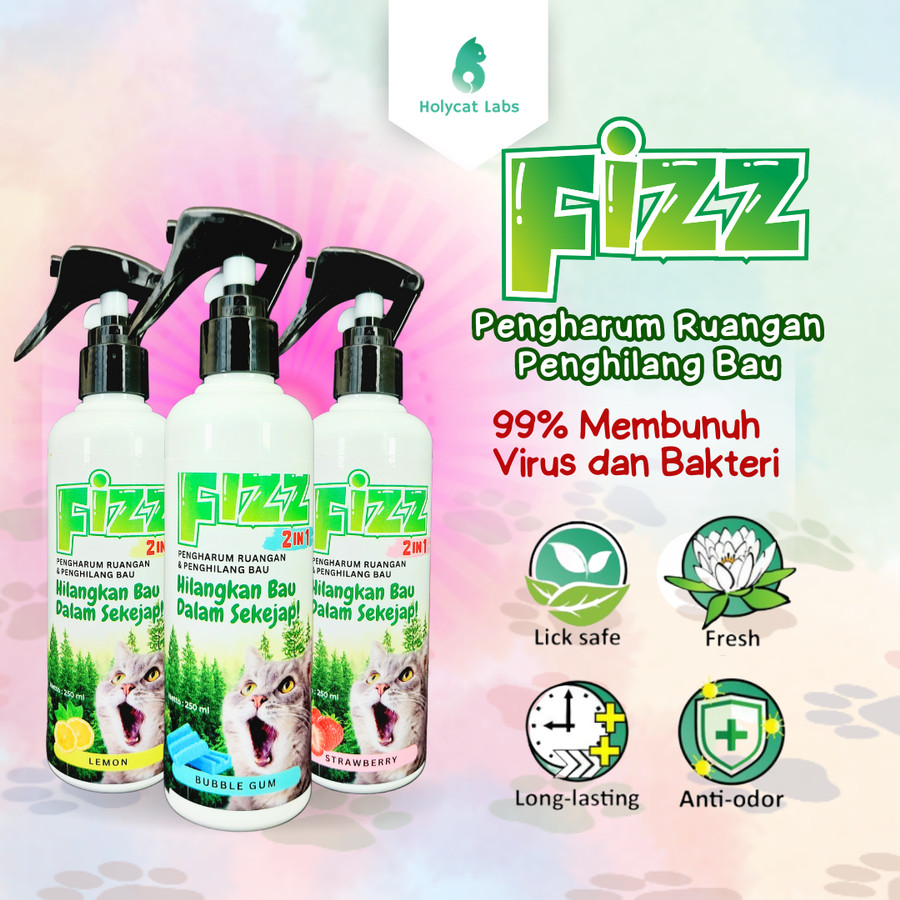 FIZZ Penghilang Bau Kotoran Hewan Peliharaan 250ml Aman Terjilat