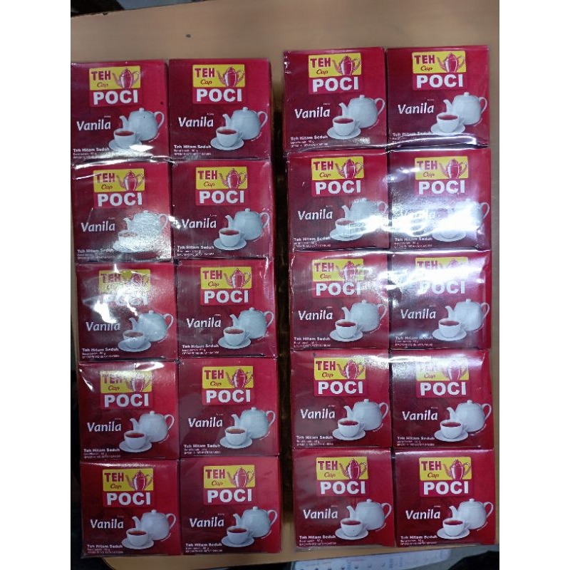 

teh cap poci vanilla bubuk isi 10 x 50 gram original