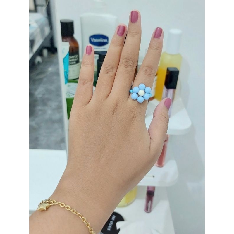 cincin manik | ring beads | cincin manik bunga | beads ring | cincin korea