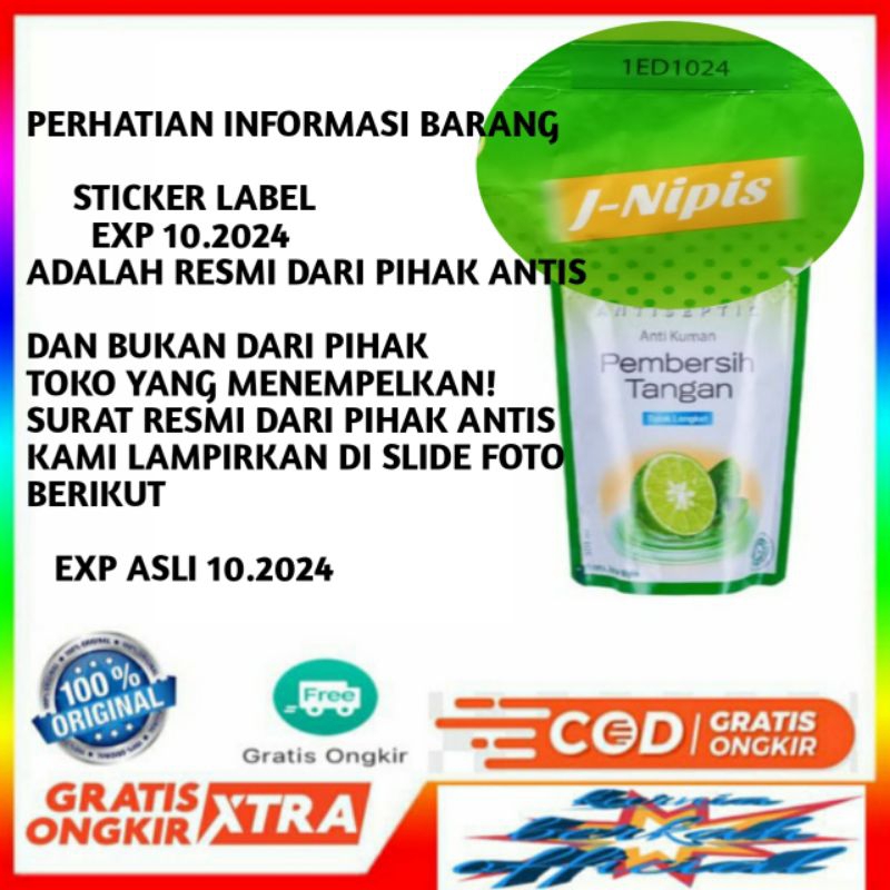 antis refill 300 ml jeruk nipis hand sanitizer