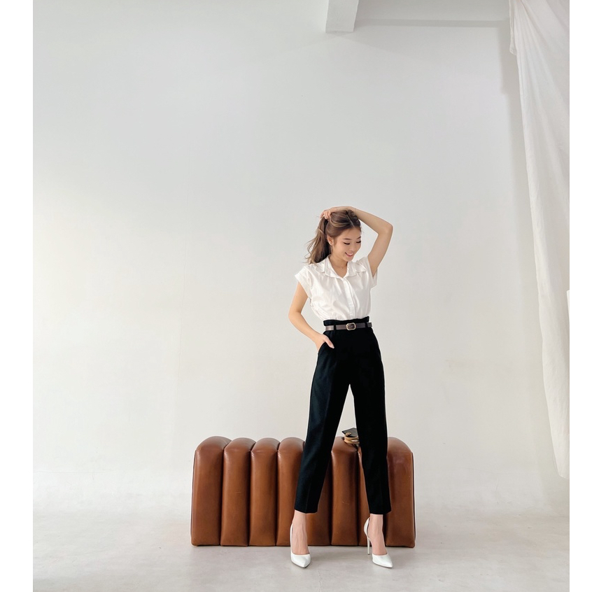 [ Marveile ] Gretha Highwaist Pants / HW Skinny Pants - FREE BELT