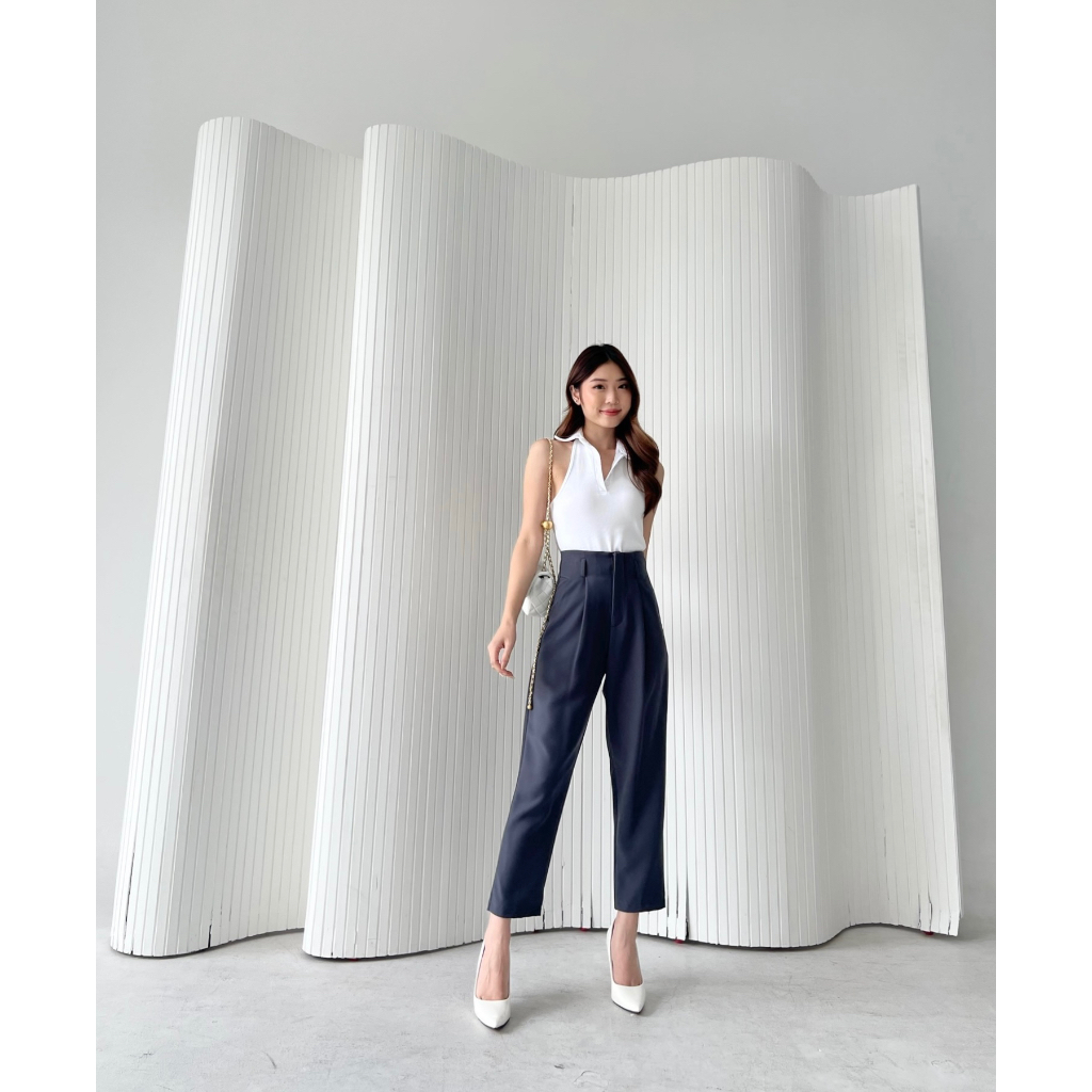 [ Marveile ] Gretha Highwaist Pants / HW Skinny Pants - FREE BELT