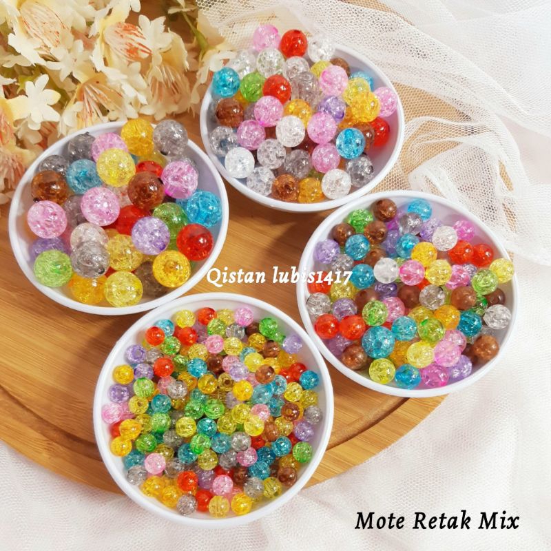 Mote Batu Retak mix|Mote batu pecah 6mm,8mm,10mm dan 12mm