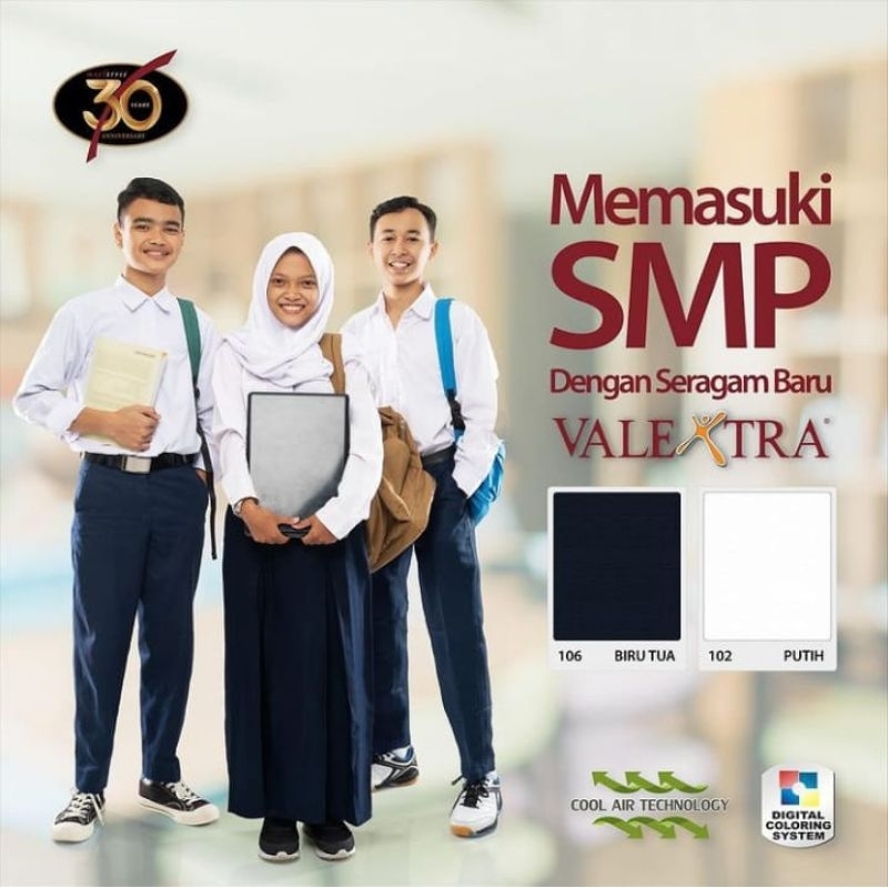 kain seragam sekolah SMP valextra