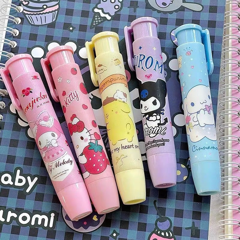 

Sanrio Hello Kitty Melody Penghapus Pensil Mekanik Cetekan Press Mechanical Pencil Eraser