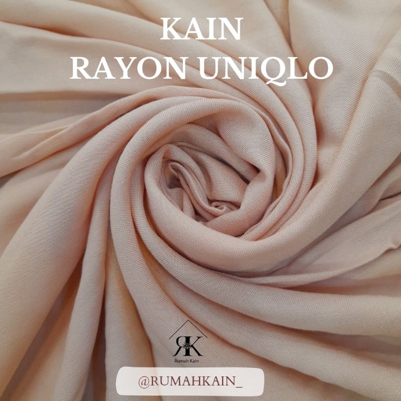 Rayon Uniqlo/Rayon Polos/Kain Santung/Rayon