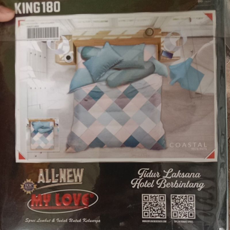 Sprei MY LOVE Ukuran 180X200X30