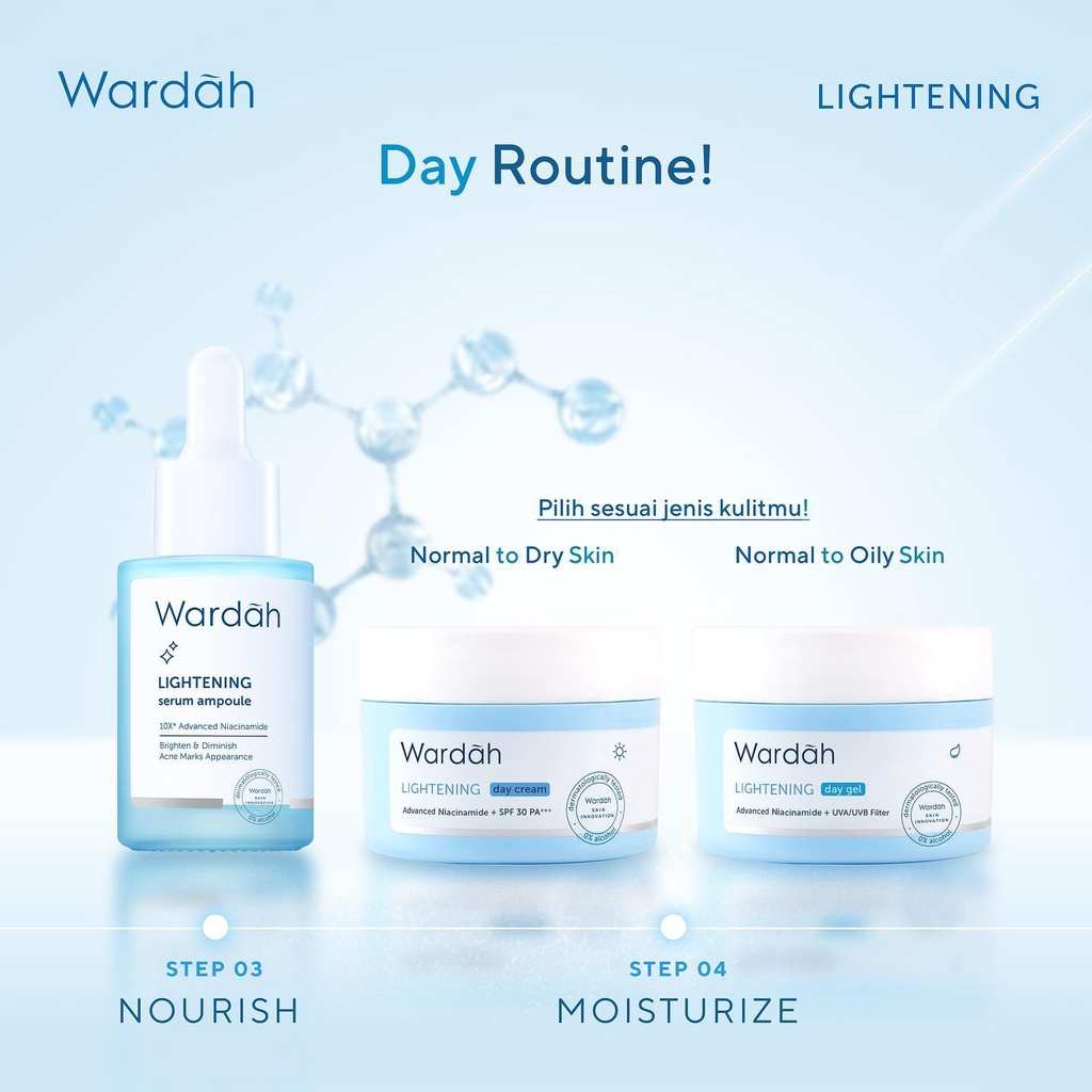 Wardah Lightening Serum Face Toner Whip Facial Micellar Gentle Wash | Wardah Lightening SERIES