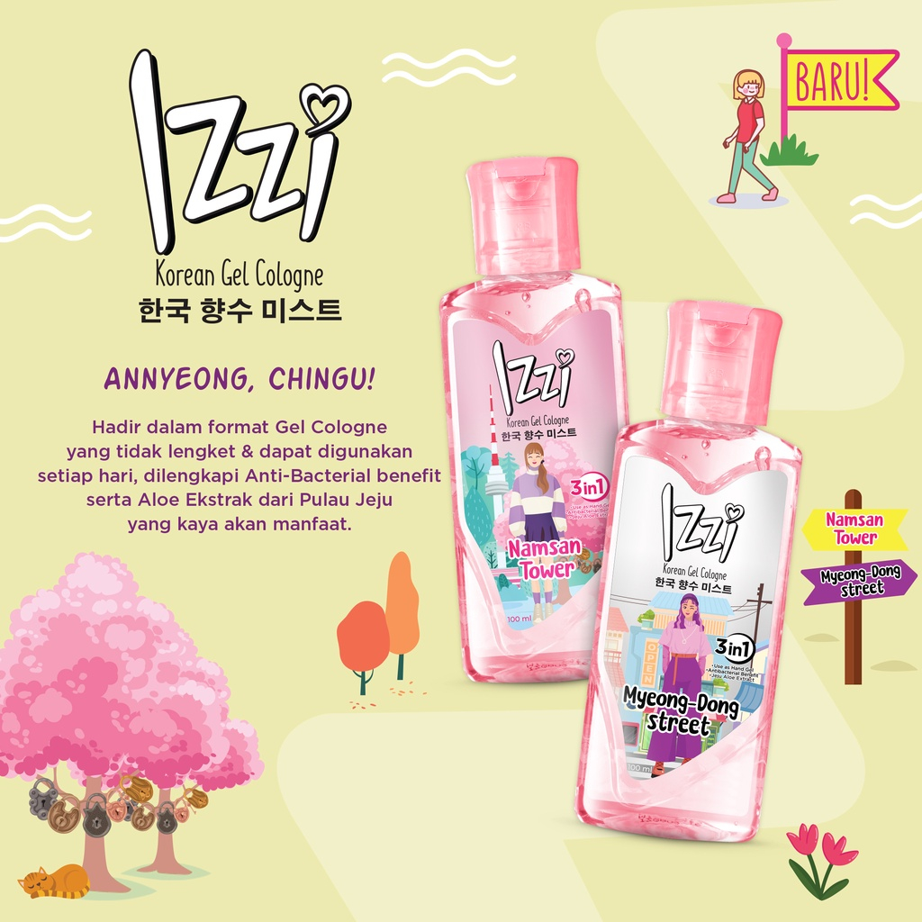 ⭐BAGUS⭐ IZZI Korean Moisturizing Gel Cologne | Fine Fragrance 100ml | Parfum badan Myeong Namsan