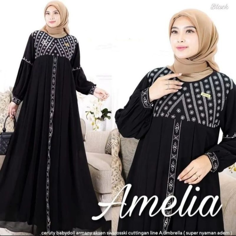 DRESS MUSLIM, Fashion Muslim, baju wanita, dress, gamis, Baju gamis, fashion wanita vm, Amelia Dress