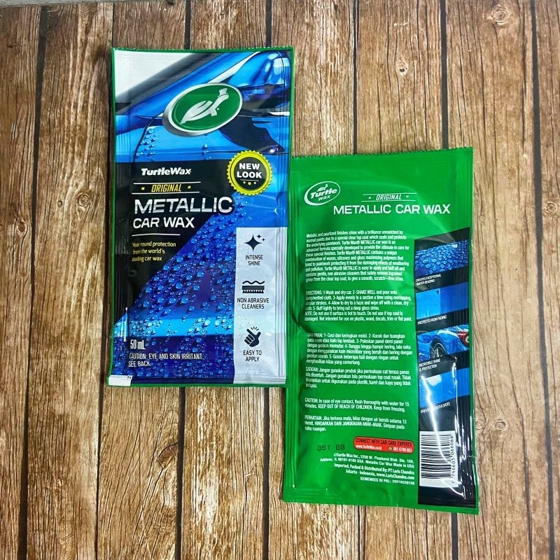 Murah Turtle Wax Metallic Car Wax Sachet 50 Ml / Poles Body Motor Mobil