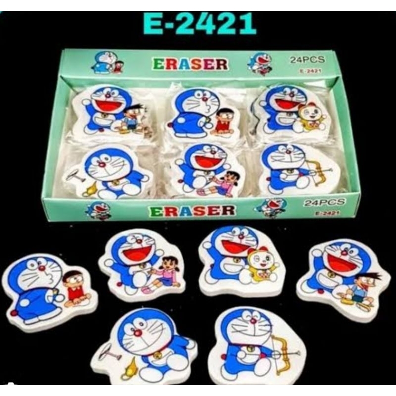 

PENGHAPUS KARET ERASER SETIP STIP ALAT TULIS PENSIL KARAKTER FANCY LUCU UNIK DORAEMON UNICORN ISI 24 PCS