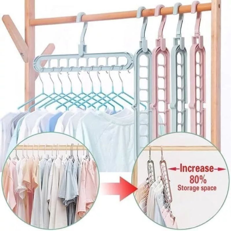 Magic Hanger Baju 9 Lubang/Hanger Pakaian/Magic Hanger
