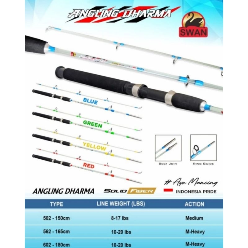 Joran SWAN ANGLING DHARMA | Drat Solid Fiber