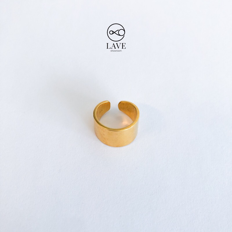 Olivier Thick Ring Gold Plated 925 Silver