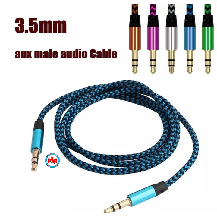 Kabel Aux Kabel Audio 1 in 1 Cable Aux Audio Motif Tali Sepatu 1 Meter