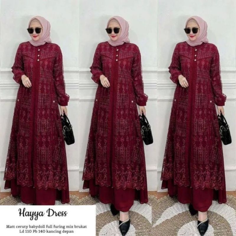 DRESS MUSLIM, Fashion Muslim, baju wanita, dress, gamis, Baju gamis, fashion wanita, Hayya Dress