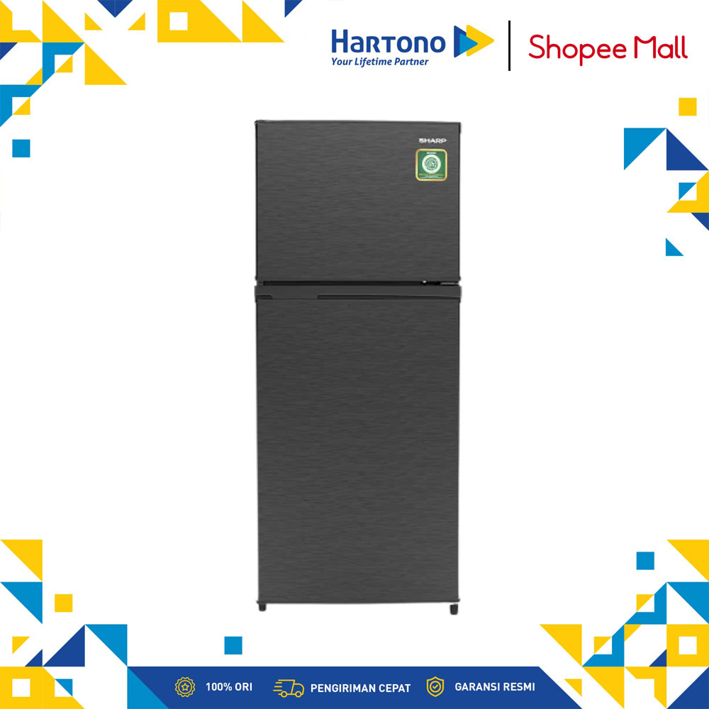 Sharp Kulkas Kecil 2 Pintu Small 2 Door Refrigerator SJ195MNHS