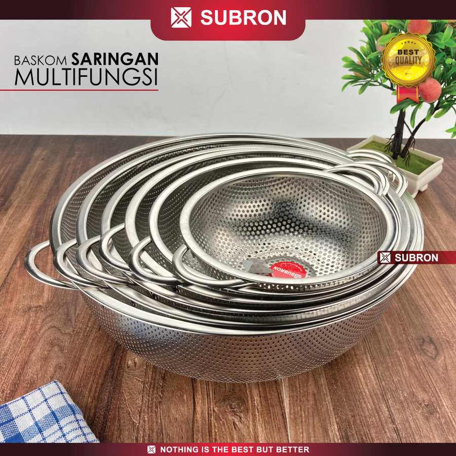 Baskom Lubang / Saringan Multifungsi 16.5cm 19.5cm - SUBRON