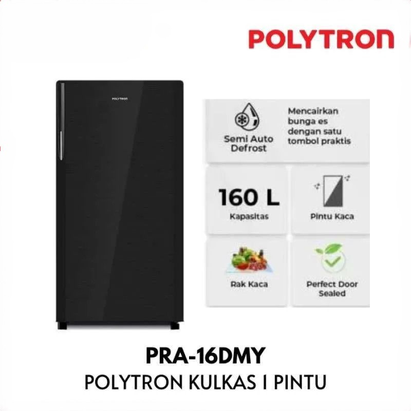 Kulkas Polytron 1 Pintu Belleza 160 liter PRA 16 DMY