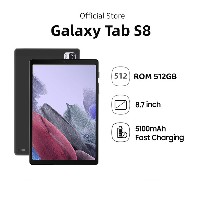 Tablet PC Asli Galaxy S8 S8+ S8 Plus Tab Baru 12GB + 512GB Tablet Android 8 Inci  Layar Full Screen Layar Besar Wifi SIM Tablet Murah