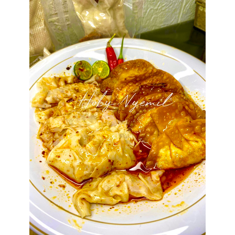 

Cahayadstore Pangsit /Wonton Kuah Mercon Full Isi Daging Ayam/Gurih/Pedas
