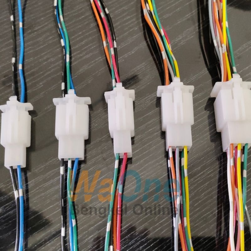 Socket Konektor Kecil 2 3 4 6 9 Pin Sepasang Soket Plus Kabel Motor